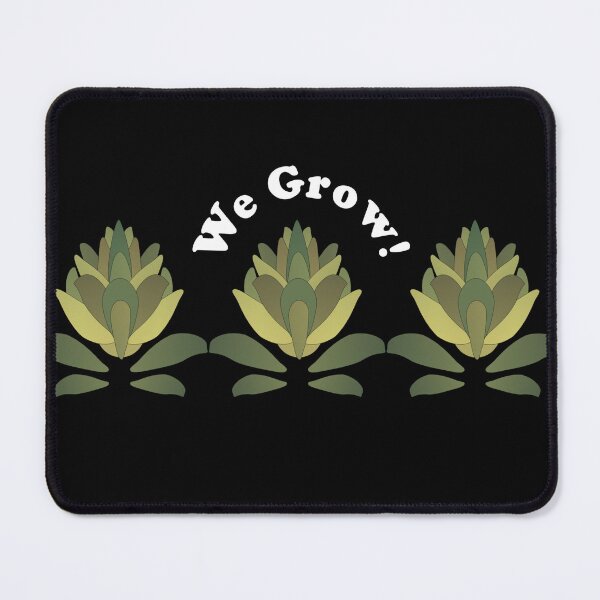 Item preview, We Grow! Green Plant Abstract on Black Repeat 5748 designed and sold by Art in My Loft.