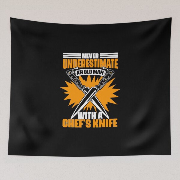 Item preview, Never Underestimate An Old Man Funny Culinary Art For A Chef designed and sold by Nessshirts.