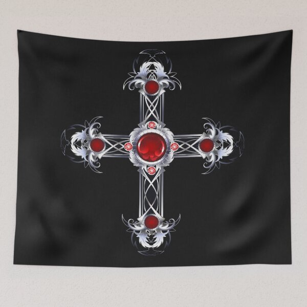 Item preview, Gothic Cross With Red Jewels  designed and sold by BiancaDPetals.