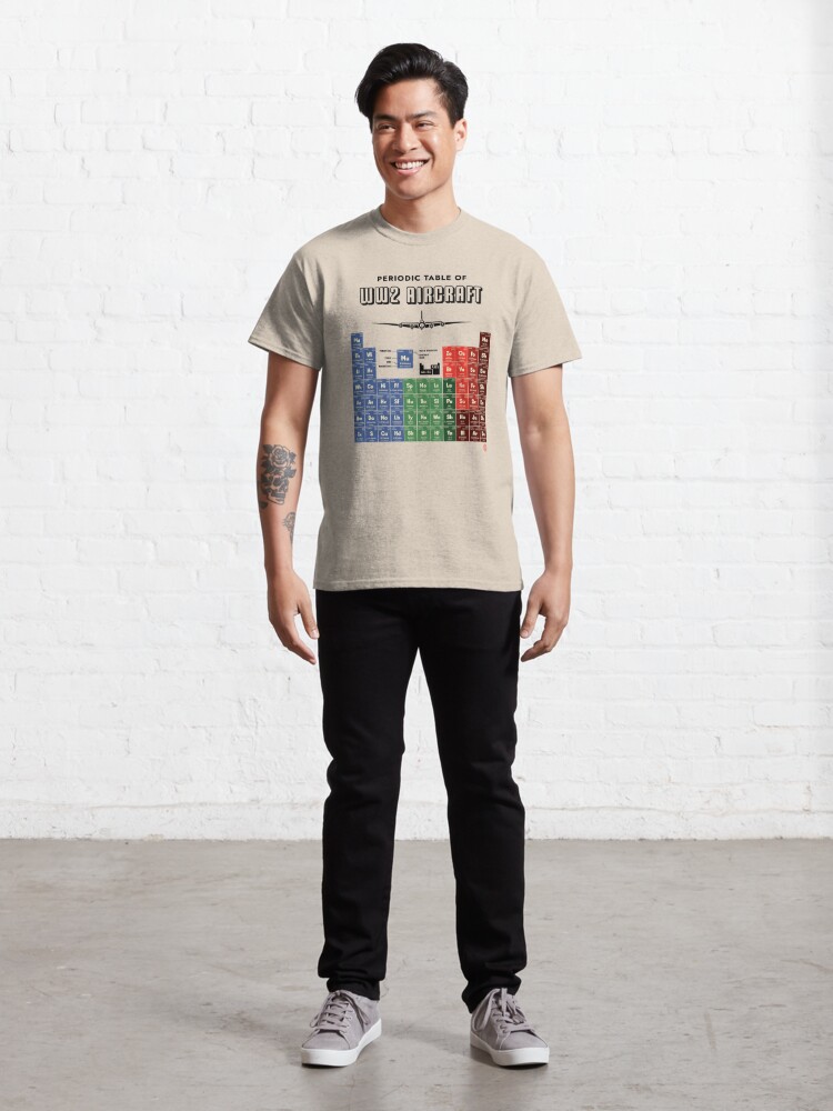 Alternate view of Periodic Table of WW2 Aircraft Classic T-Shirt