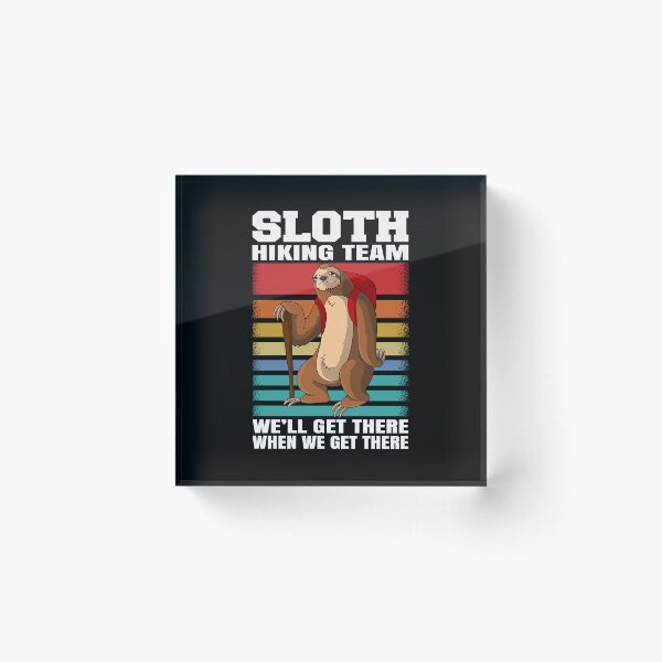 Item preview, Sloth Hiking Team - vintage sloth Hiker Hike designed and sold by Ibu83.