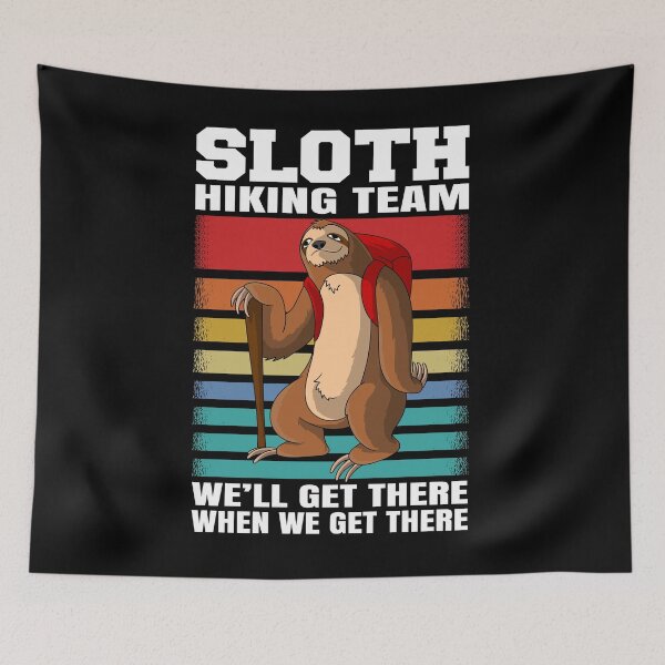 Item preview, Sloth Hiking Team - vintage sloth Hiker Hike designed and sold by Ibu83.