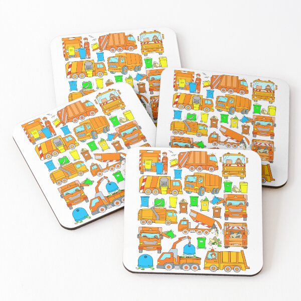 Item preview, Trash Trucks Garbage Collection Vehicles for kids designed and sold by samshirts.