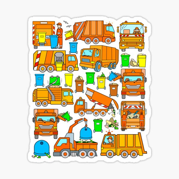 Vehicles For Kids Stickers for Sale