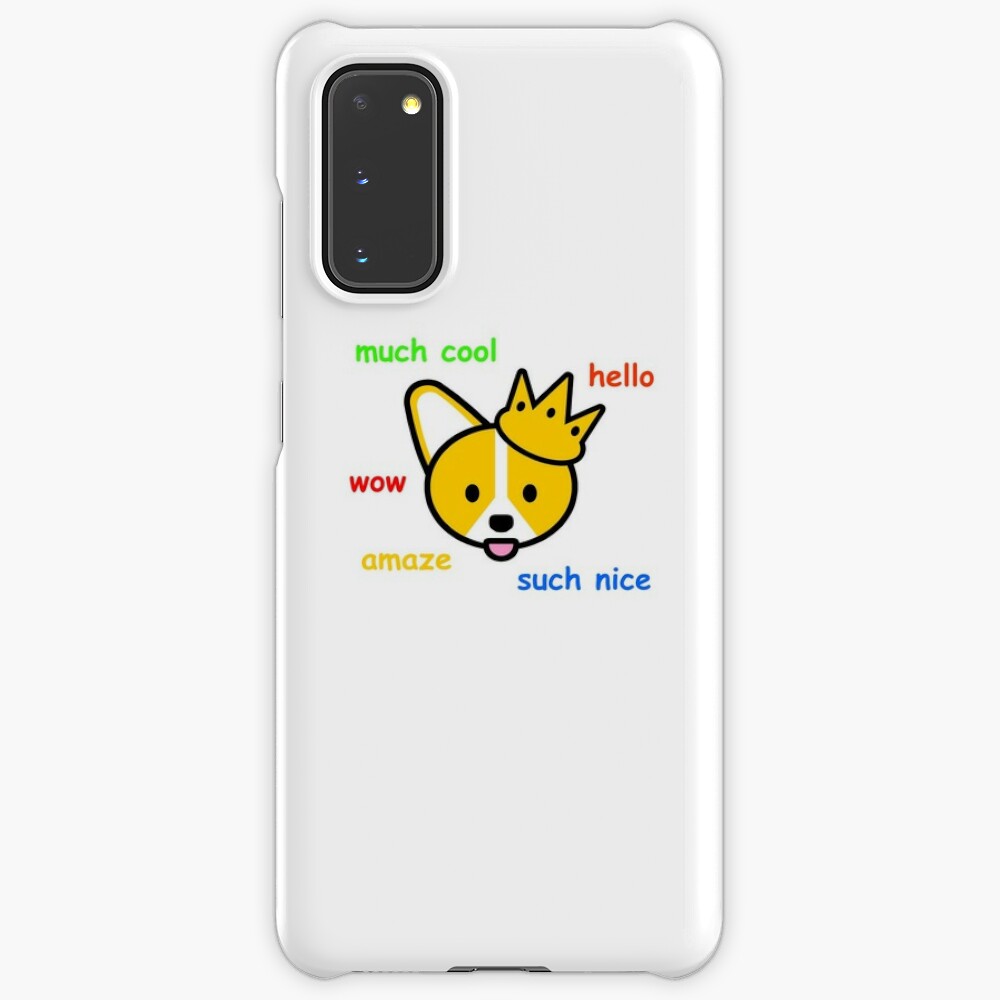 Comic Sans Corgi Shiba Inu Doge Meme Dog Case Skin For Samsung Galaxy By Jayrauler Redbubble - galaxy doge roblox