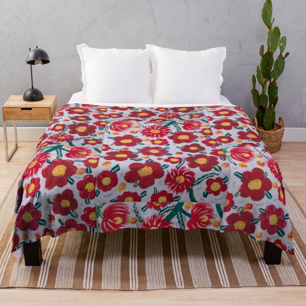 Item preview, Abstract flowers in white background designed and sold by Rebekah Gavra.
