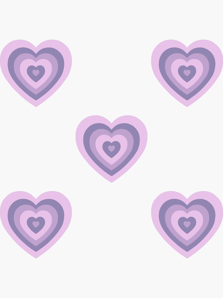 Dark Purple Powerpuff Heart Y2K Aesthetic Pattern Poster for Sale by  cieloarts