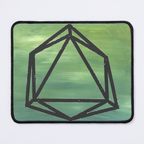Item preview, d20 with Variegated Green Background designed and sold by LaghndDesigns.