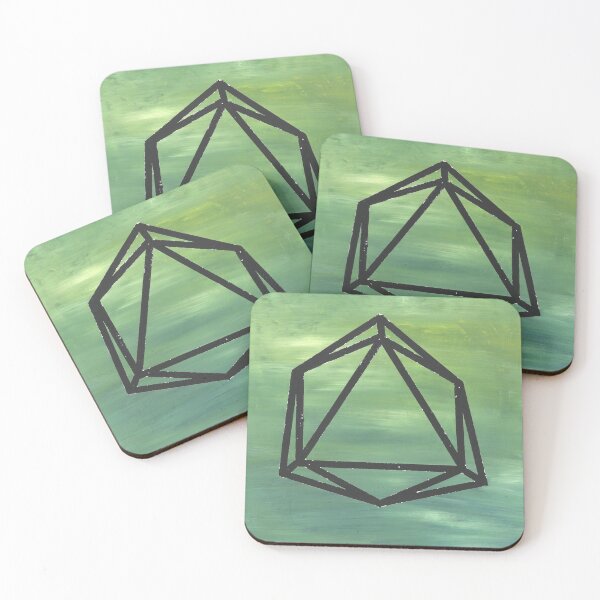 Item preview, d20 with Variegated Green Background designed and sold by LaghndDesigns.