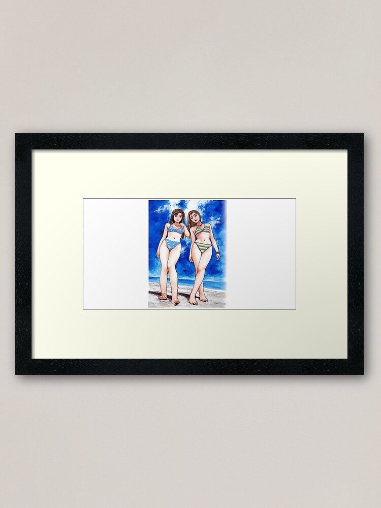 Mako And Sayuki Bikini Initial D Anime Framed Art Print For Sale By Godtiermeme Redbubble 5559