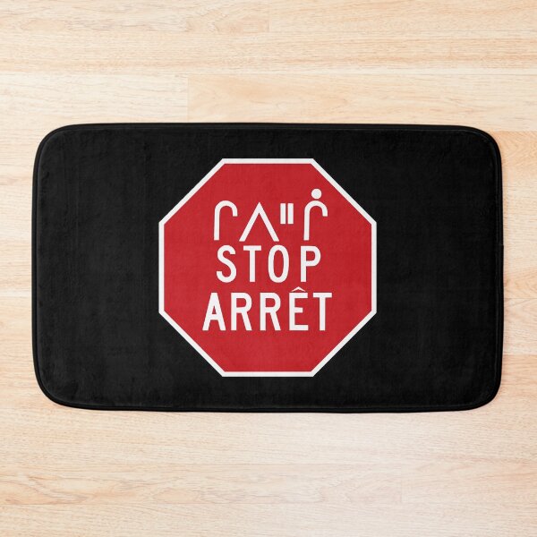 Item preview, Canadian road signs - Stop (Cree and English and French). designed and sold by OshoreShops.
