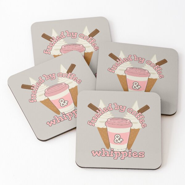 Artikelvorschau, Pink Fueled By Coffee And Whippies Ice Cream Fun Slogan entworfen und verkauft von TrulyEpoque.