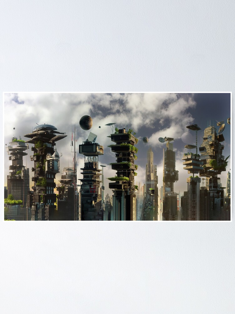 Solarpunk City Poster for Sale by OddestOcean