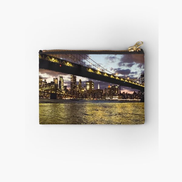Item preview, Two Bridges Manhattan Bridge Skyline Night Dumbo Brooklyn New York City  designed and sold by eleonoraingrid.