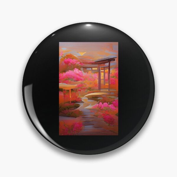 Item preview, Japanese Garden Artificial Inteligence Generated Art Poster designed and sold by OshoreShops.