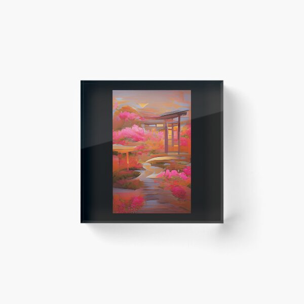 Item preview, Japanese Garden Artificial Inteligence Generated Art Poster designed and sold by OshoreShops.