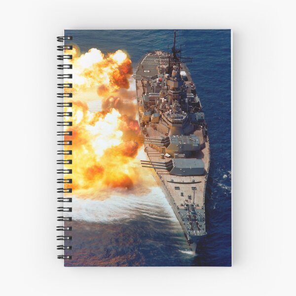 Item preview, Battleship USS Iowa firing its Mark 7 16-inch/50-caliber guns. designed and sold by StocktrekImages.