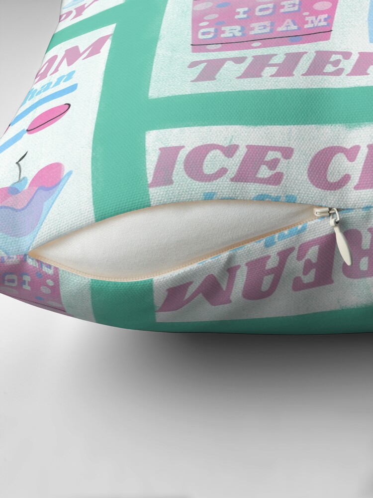 Thumbnail 2 of 4, Pillow, Ice Cream Is Cheaper Than Therapy | Cute Ice Cream designed and sold by crystaljeana.