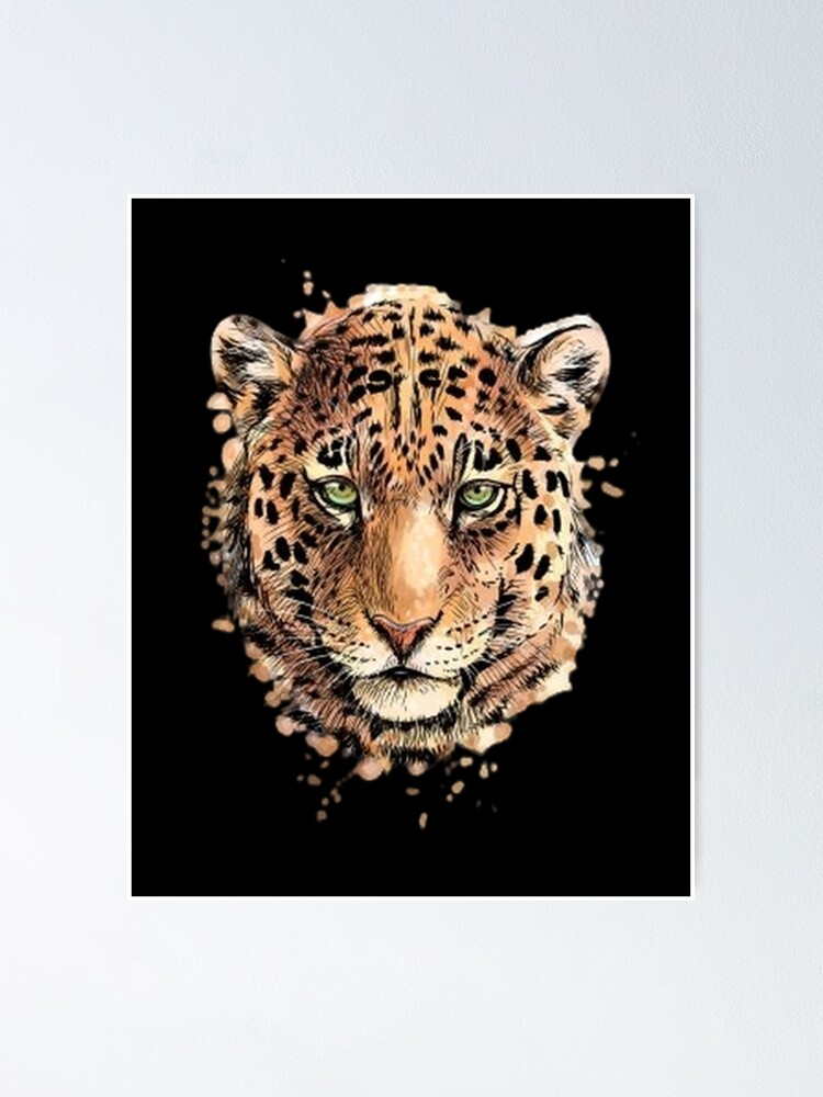 Watercolor Leopard, Poster