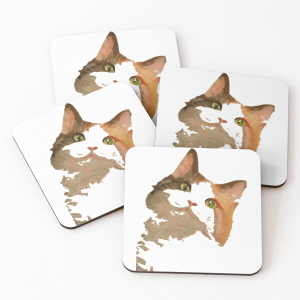 Item preview, I'm All Ears - Cute Calico Cat Portrait designed and sold by taiche.