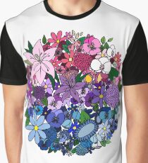 Bi Pride Blumen Grafik T-Shirt