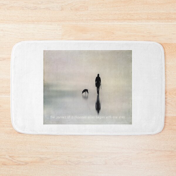 Item preview, A silhouette of a man walking his dog  designed and sold by Ingrid Beddoes Photography.