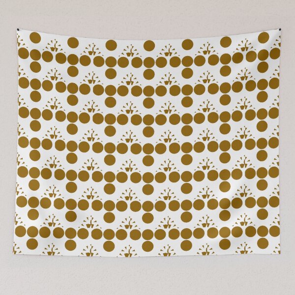 Item preview, Ornamental Geometric Golden Brown Balls in Square Square Pattern designed and sold by IraNiva.