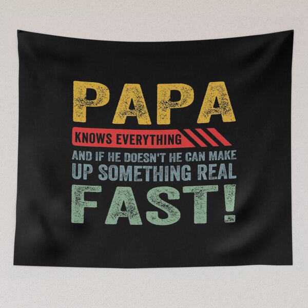 Item preview, Mens Papa Knows Everything Grandpa Father's Day Vintage designed and sold by disgustingtroph.