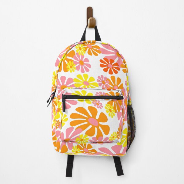 Item preview, 60's Retro Liquid Flowers in Orange, Yellow and Pink designed and sold by MellowCat.