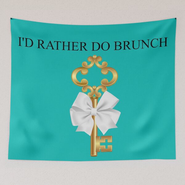 Item preview, I'd Rather Do Brunch - Gold Key White Bow & Box designed and sold by gtgbrown.