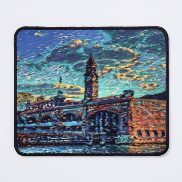 Item preview, Abstract Painting of Lackawanna Ferry Terminal in Hoboken designed and sold by Kurt Gardiner.