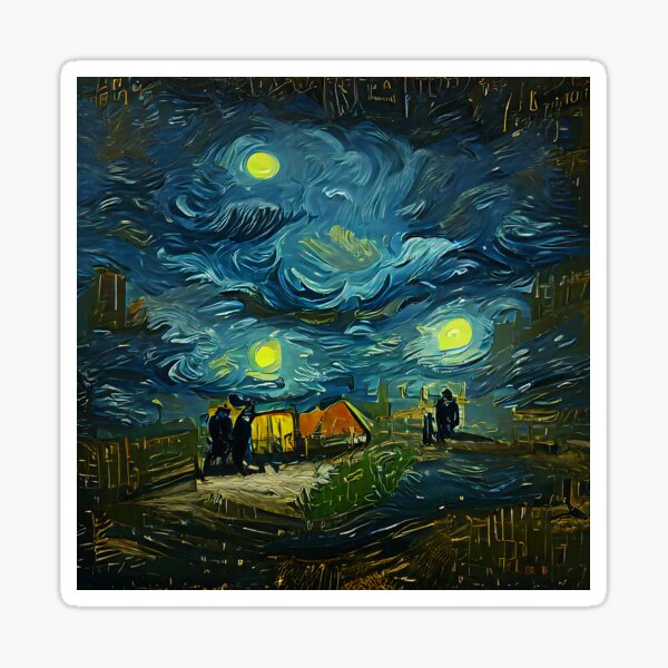 Starry Nights Inspired Sticker