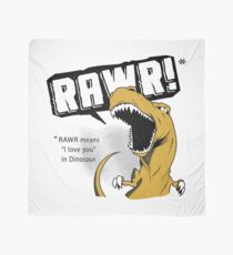 Rawr bedeutet ich liebe dich im Dinosaurier Tuch