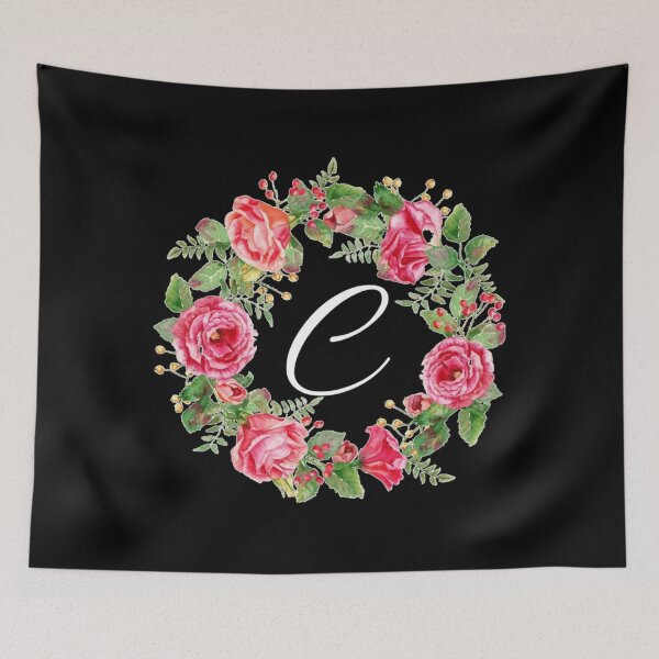 Item preview, Rose Wreath Letter C Premium Scoop  designed and sold by argyleclimese.