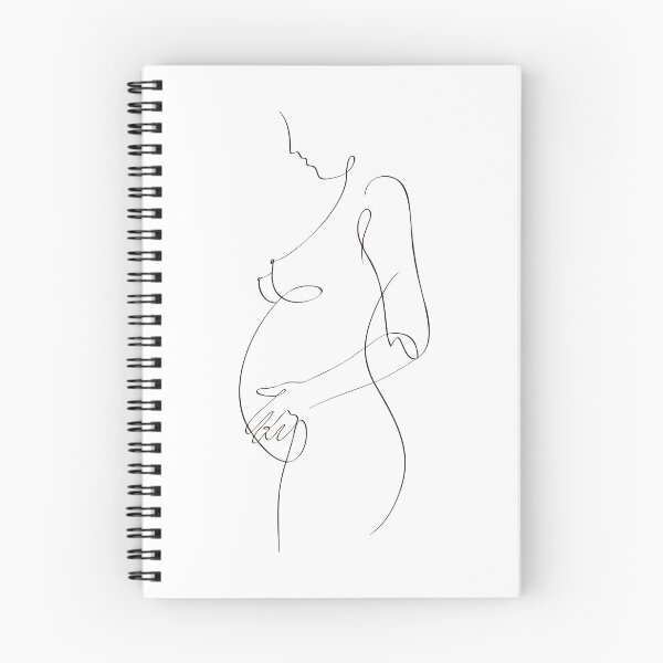 Item preview, Pregnant Line art designed and sold by Tinteria.