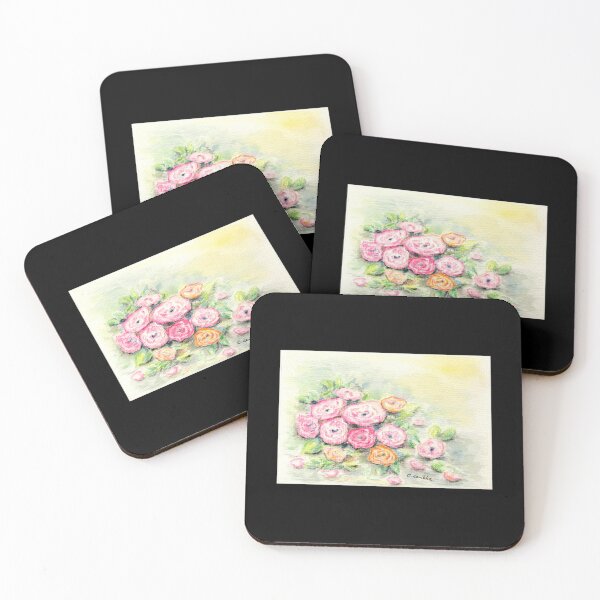 Item preview, Roses in Pink and Orange Pastel Colours Classic  designed and sold by argyleclimese.