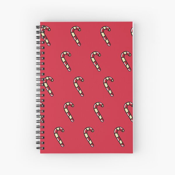 red cute candy pattern Spiral Notebook
