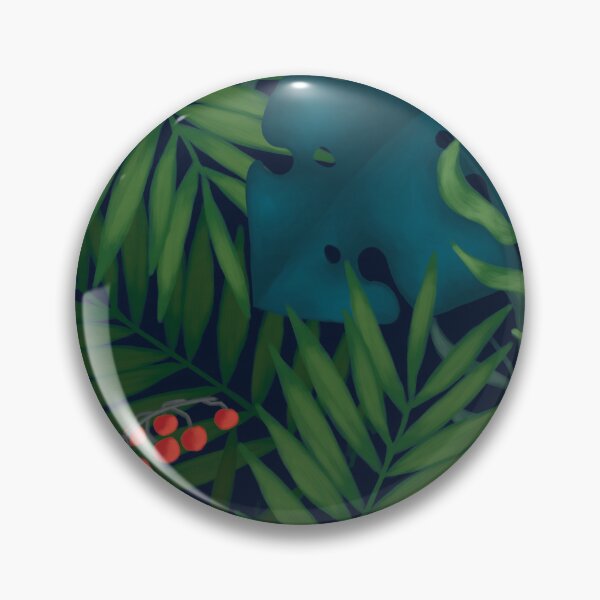 Item preview, Green Tropical plants leaves and orange colorful  designed and sold by Anma-H.