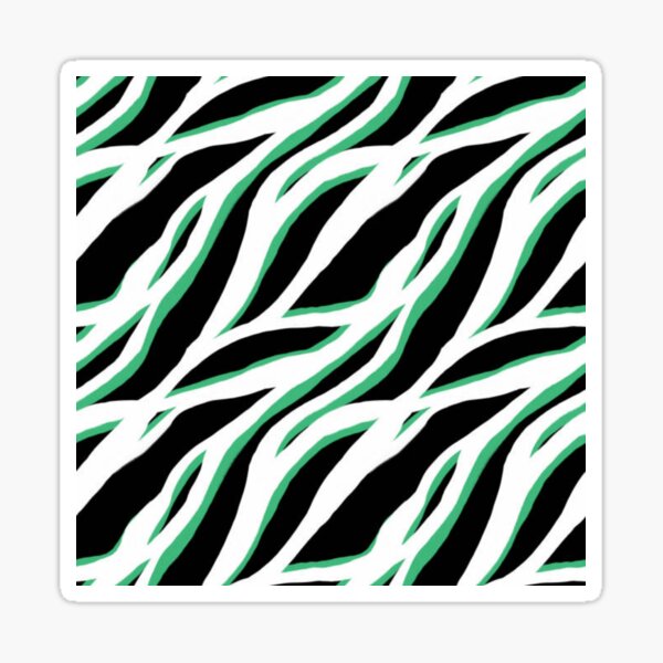 Abstract Strips Mint Green Sticker