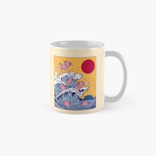 Item preview, The great wave of Axolotls designed and sold by Paperfly Studio.
