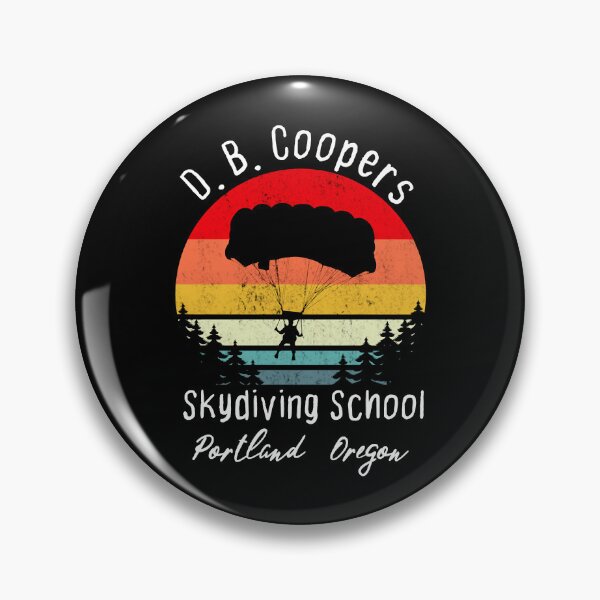 Artikelvorschau, D. B. Coopers Skydiving School Portland, Oregon Lustiges, Vintages Fallschirmspringen Lustiges Fallschirmspringer-Retro-Shirt entworfen und verkauft von Alacenakarts.