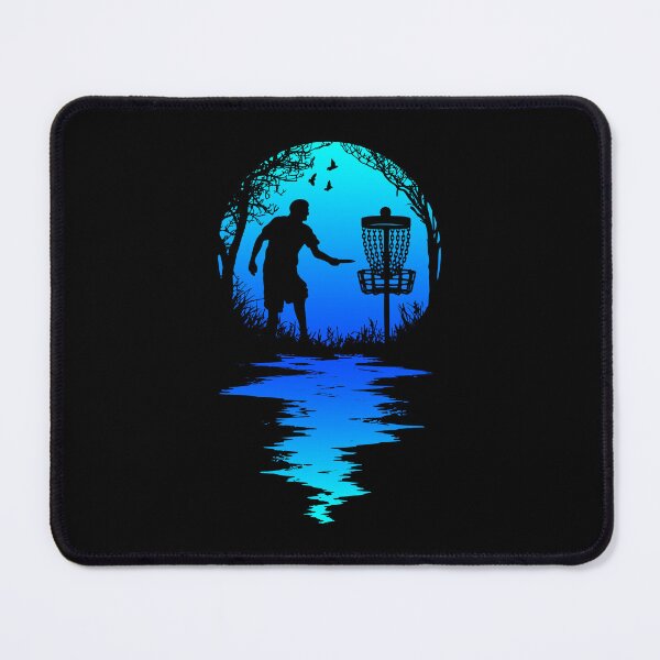 Artikelvorschau, Lustige Disc-Golf-Spieler-Retro-Sonnenuntergang-Silhouette-Grafik entworfen und verkauft von GrandeDuc.