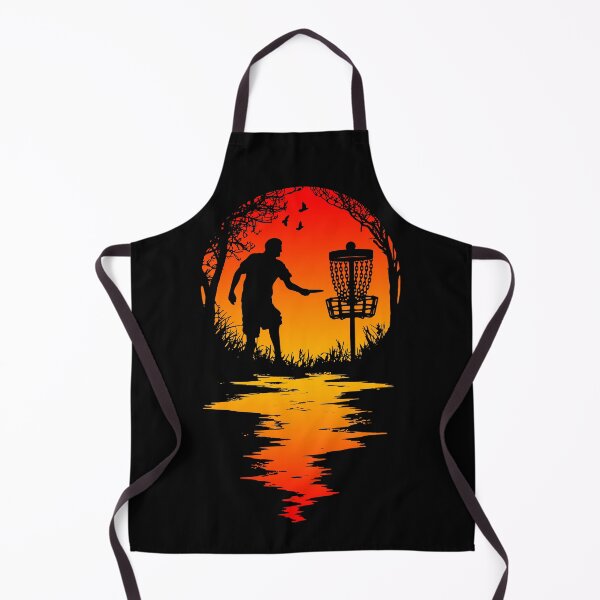 Artikelvorschau, Lustige Disc-Golf-Spieler-Retro-Sonnenuntergang-Silhouette-Grafik entworfen und verkauft von GrandeDuc.