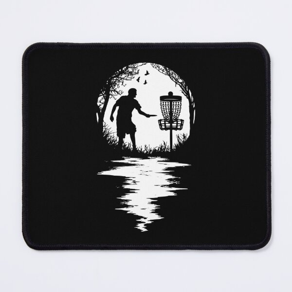 Artikelvorschau, Lustige Disc-Golf-Spieler-Retro-Sonnenuntergang-Silhouette-Grafik entworfen und verkauft von GrandeDuc.