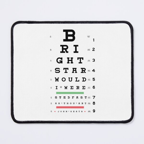Item preview, Eye Chart | Bright Star designed and sold by Pemberley-Tees.
