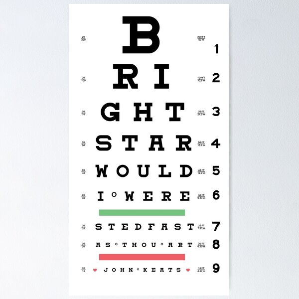 Item preview, Eye Chart | Bright Star designed and sold by Pemberley-Tees.