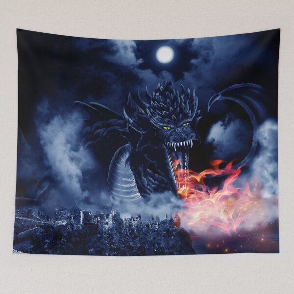 Item preview, Celtic Castle Dragon Flame in the Blue Moonlight designed and sold by Kim Andrews.