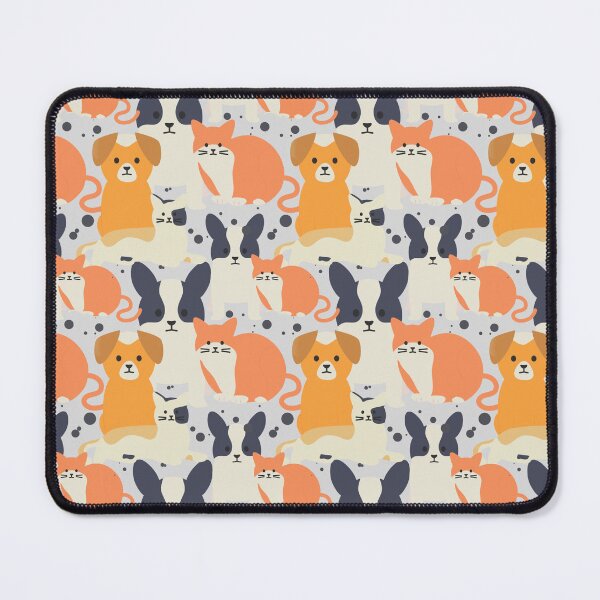 Item preview, Cats and dogs on a gray background designed and sold by Olha Volokhova.