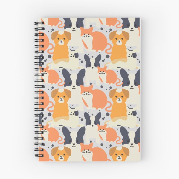 Item preview, Cats and dogs on a gray background designed and sold by Olha Volokhova.