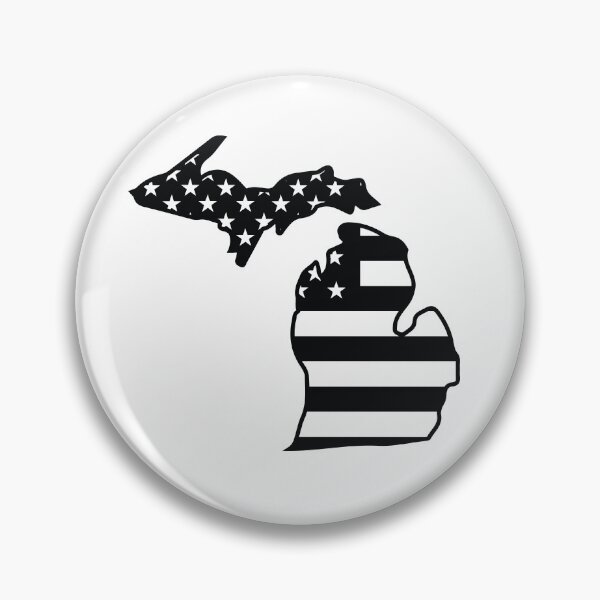 Item preview, Michigan state with US flag pattern designed and sold by PepaAnaRB.